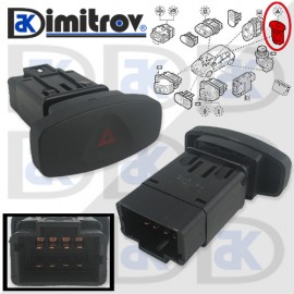 Бутон аварийни светлини Dacia Sandero Logan Duster Logan MCV Renault Clio Logan Thalia Symbol